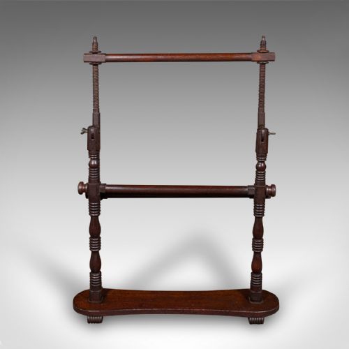 ANTIQUE ADJUSTABLE TAPESTRY FRAME ENGLISH NEEDLEPOINT STRETCHER LATE VICTORIAN - ADDITIONAL PHOTO 4