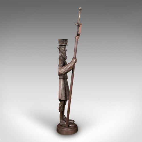 fig 4. Antique Beefeater Fireside Companion, Cast Iron, English, Fire Tools, Edwardian