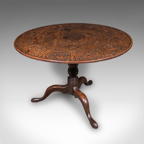 ANTIQUE TAROT PARLOUR TABLE ENGLISH OAK ZODIAC CARVING VICTORIAN CIRCA 1870 - ADDITIONAL PHOTO 4