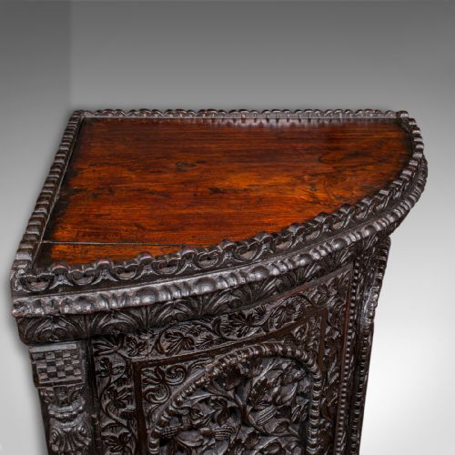 ANTIQUE VERANDA GIN CABINET CEYLON TEAK CORNER CUPBOARD VICTORIAN C1880 - ADDITIONAL PHOTO 4