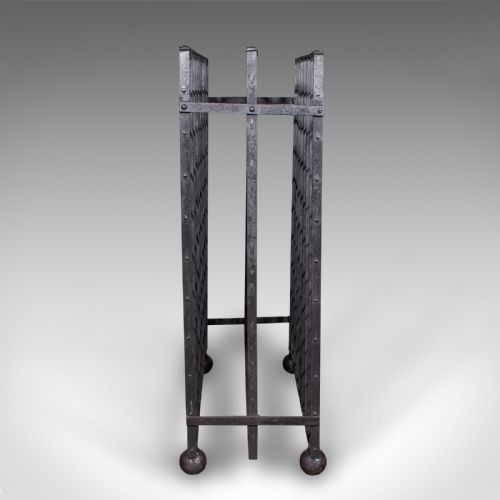 fig 2. Large Antique 160 Bottle Chateau Wine Rack, French Iron, Cellar Stand, Victorian