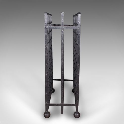 fig 3. Large Antique 160 Bottle Chateau Wine Rack, French Iron, Cellar Stand, Victorian