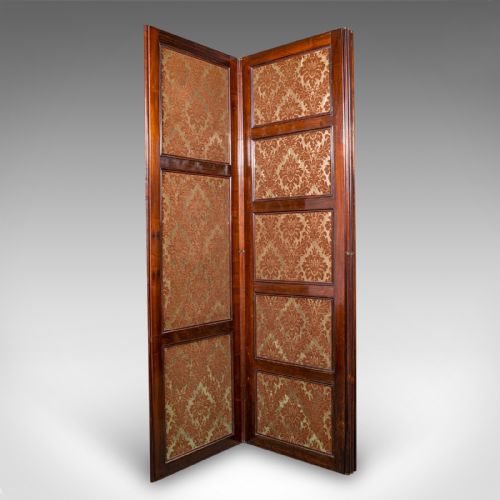 LARGE ANTIQUE 4PANEL PRIVACY SCREEN ENGLISH ROOM DIVIDER NEEDLEPOINT REGENCY - ADDITIONAL PHOTO 3