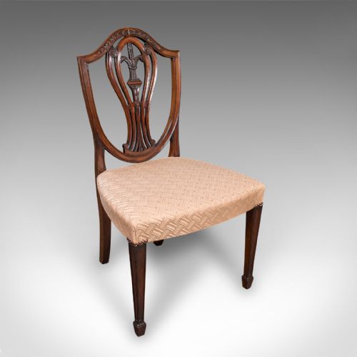 fig 6. Set of 12 Antique Dining Chairs, English, Carver, Seat, Hepplewhite, Edwardian
