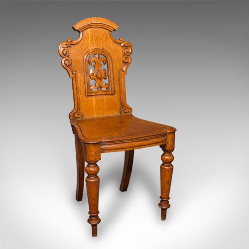 PAIR OF ANTIQUE HALL CHAIRS SCOTTISH OAK RECEPTION SEATS REGENCY CIRCA 1830 - ADDITIONAL PHOTO 4