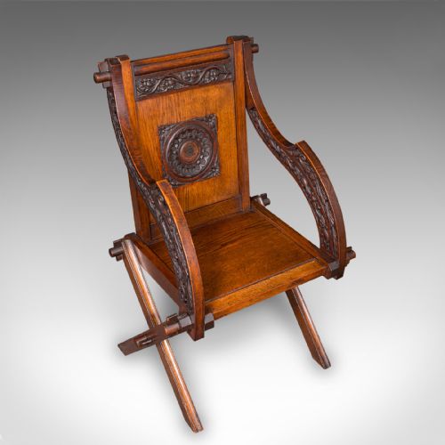 ANTIQUE GLASTONBURY CHAIR ENGLISH OAK ELBOW SEAT GOTHIC REVIVAL VICTORIAN - ADDITIONAL PHOTO 5