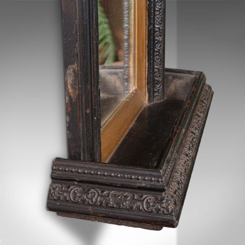 TALL ANTIQUE HALL MIRROR ENGLISH RECEPTION VALET AESTHETIC PERIOD VICTORIAN - ADDITIONAL PHOTO 4