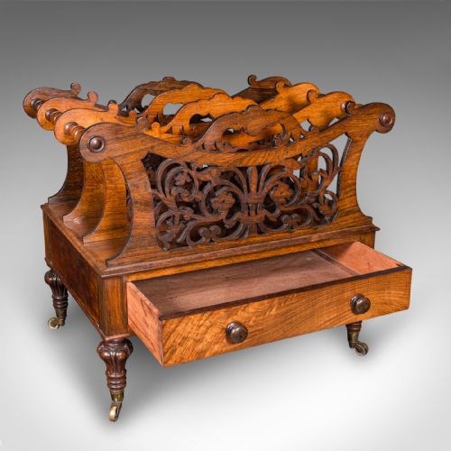 ANTIQUE CANTERBURY ENGLISH COUNTRY HOUSE MAGAZINE RACK WILLIAM IV C1835 - ADDITIONAL PHOTO 1