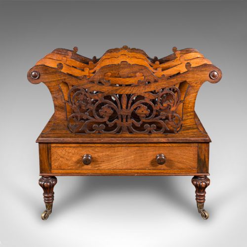 ANTIQUE CANTERBURY ENGLISH COUNTRY HOUSE MAGAZINE RACK WILLIAM IV C1835 - ADDITIONAL PHOTO 2