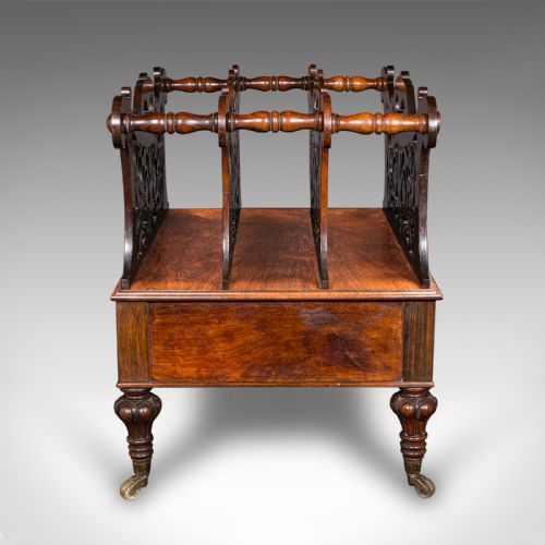 ANTIQUE CANTERBURY ENGLISH COUNTRY HOUSE MAGAZINE RACK WILLIAM IV C1835 - ADDITIONAL PHOTO 3