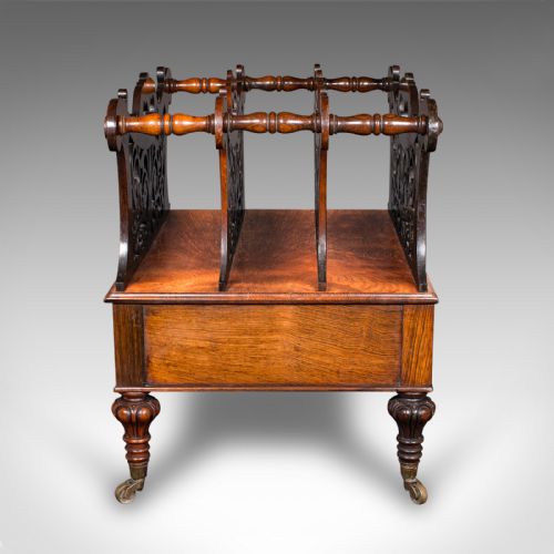ANTIQUE CANTERBURY ENGLISH COUNTRY HOUSE MAGAZINE RACK WILLIAM IV C1835 - ADDITIONAL PHOTO 5