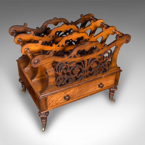 ANTIQUE CANTERBURY ENGLISH COUNTRY HOUSE MAGAZINE RACK WILLIAM IV C1835 - ADDITIONAL PHOTO 6