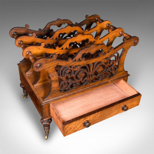 ANTIQUE CANTERBURY ENGLISH COUNTRY HOUSE MAGAZINE RACK WILLIAM IV C1835 - ADDITIONAL PHOTO 7