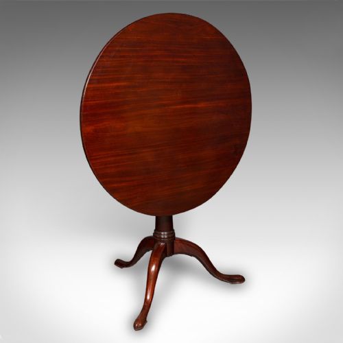 ANTIQUE TRIPOD TABLE ENGLISH TILT TOP SIDE OCCASIONAL WINE LAMP GEORGIAN - ADDITIONAL PHOTO 1
