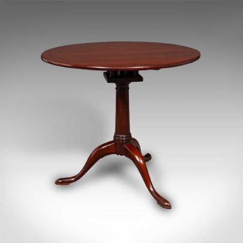 ANTIQUE TRIPOD TABLE ENGLISH TILT TOP SIDE OCCASIONAL WINE LAMP GEORGIAN - ADDITIONAL PHOTO 2