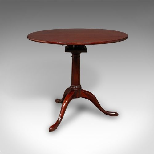 ANTIQUE TRIPOD TABLE ENGLISH TILT TOP SIDE OCCASIONAL WINE LAMP GEORGIAN - ADDITIONAL PHOTO 5