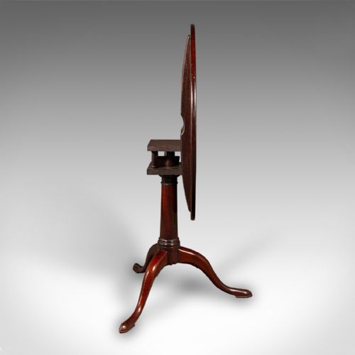 ANTIQUE TRIPOD TABLE ENGLISH TILT TOP SIDE OCCASIONAL WINE LAMP GEORGIAN - ADDITIONAL PHOTO 9