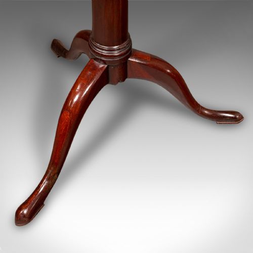 ANTIQUE TRIPOD TABLE ENGLISH TILT TOP SIDE OCCASIONAL WINE LAMP GEORGIAN - ADDITIONAL PHOTO 10
