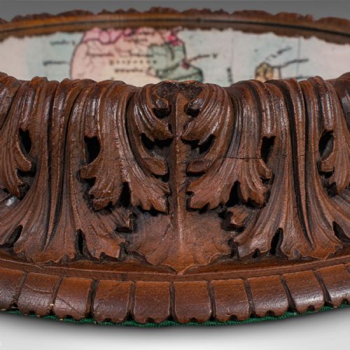 ANTIQUE CAKE DISPLAY STAND GERMAN OAK MIRRORED GATEAU CENTREPIECE VICTORIAN - ADDITIONAL PHOTO 9