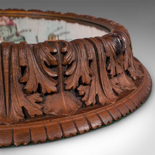 ANTIQUE CAKE DISPLAY STAND GERMAN OAK MIRRORED GATEAU CENTREPIECE VICTORIAN - ADDITIONAL PHOTO 10