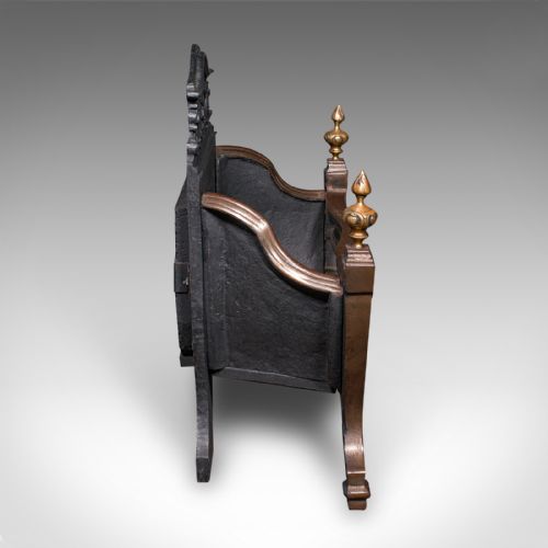 fig 2. Antique Free-standing Fire Basket, English, Hearth, Georgian Revival, Victorian