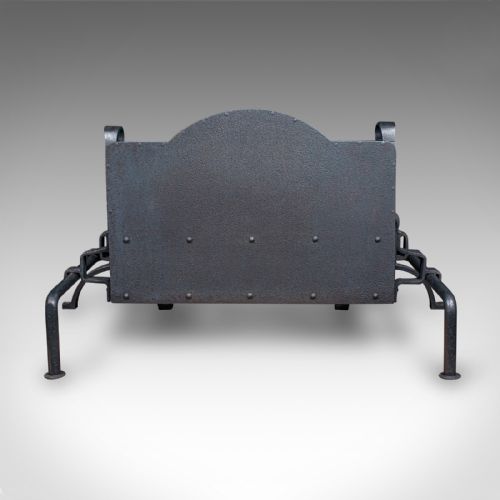 LARGE ANTIQUE FIREPLACE SET ENGLISH INGLENOOK FIRE BASKET ANDIRONS VICTORIAN - ADDITIONAL PHOTO 3