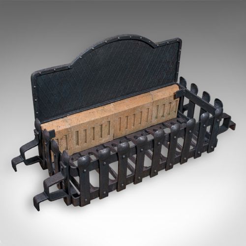 LARGE ANTIQUE FIREPLACE SET ENGLISH INGLENOOK FIRE BASKET ANDIRONS VICTORIAN - ADDITIONAL PHOTO 10