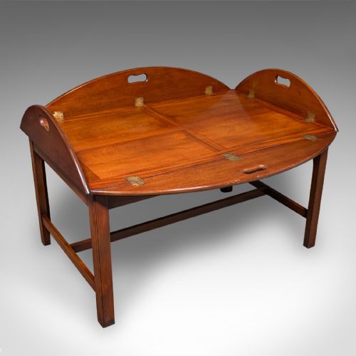 VINTAGE BUTLER'S TRAY TABLE ENGLISH SERVING STAND REGENCY REVIVAL ART DECO - ADDITIONAL PHOTO 1