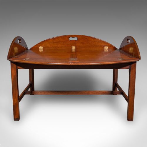 VINTAGE BUTLER'S TRAY TABLE ENGLISH SERVING STAND REGENCY REVIVAL ART DECO - ADDITIONAL PHOTO 3