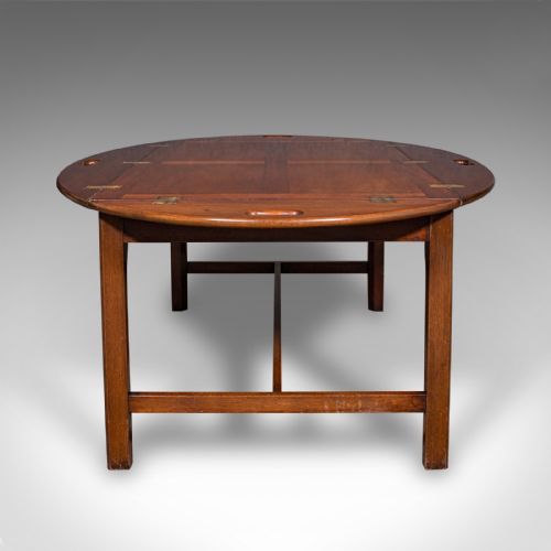 VINTAGE BUTLER'S TRAY TABLE ENGLISH SERVING STAND REGENCY REVIVAL ART DECO - ADDITIONAL PHOTO 4