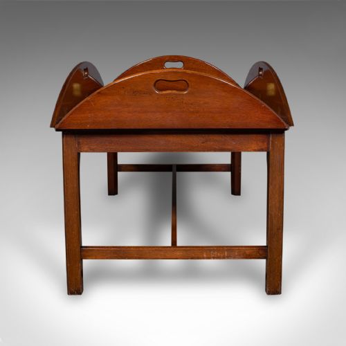 VINTAGE BUTLER'S TRAY TABLE ENGLISH SERVING STAND REGENCY REVIVAL ART DECO - ADDITIONAL PHOTO 6