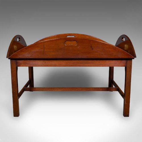 VINTAGE BUTLER'S TRAY TABLE ENGLISH SERVING STAND REGENCY REVIVAL ART DECO - ADDITIONAL PHOTO 8