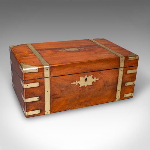 Antique Gentleman’s Correspondence Case, English, Walnut, Writing Slope, Regency