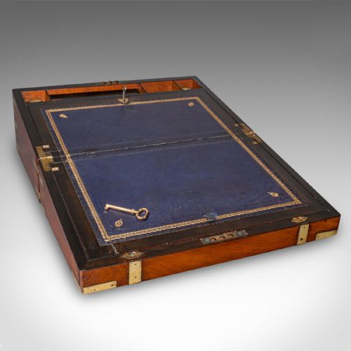fig 1. Antique Gentleman’s Correspondence Case, English, Walnut, Writing Slope, Regency