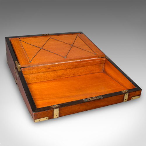 fig 3. Antique Gentleman’s Correspondence Case, English, Walnut, Writing Slope, Regency