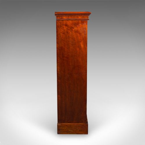 ANTIQUE DISPLAY BOOKCASE ENGLISH GLAZED BOOK CABINET HOME LIBRARY VICTORIAN - ADDITIONAL PHOTO 4