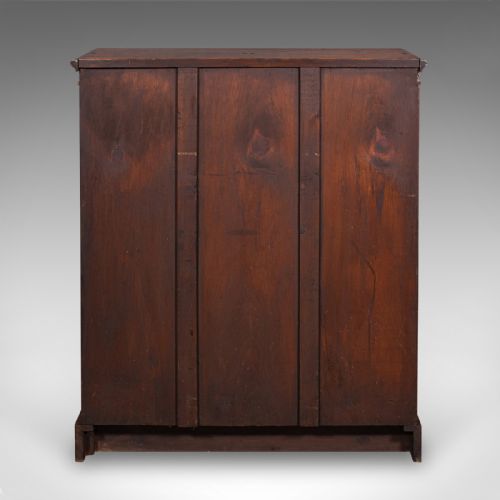 ANTIQUE DISPLAY BOOKCASE ENGLISH GLAZED BOOK CABINET HOME LIBRARY VICTORIAN - ADDITIONAL PHOTO 5