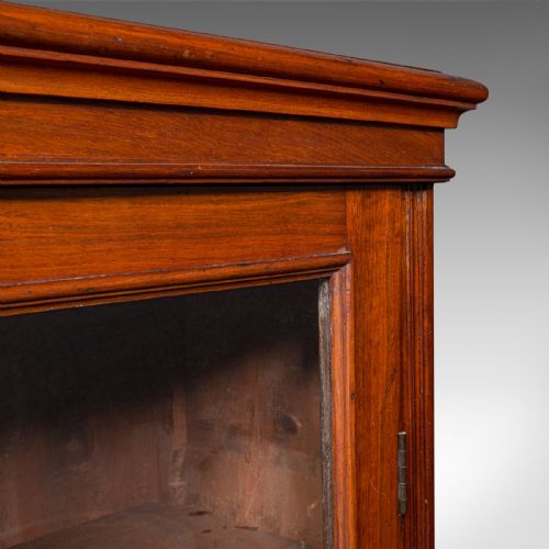 ANTIQUE DISPLAY BOOKCASE ENGLISH GLAZED BOOK CABINET HOME LIBRARY VICTORIAN - ADDITIONAL PHOTO 8