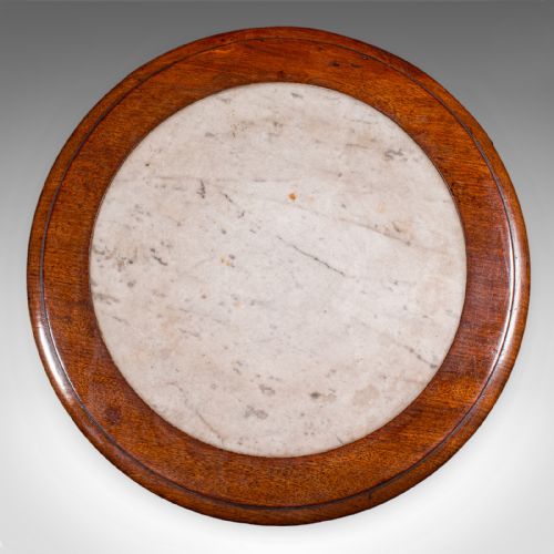 ANTIQUE JARDINIERE STAND ENGLISH WALNUT MARBLE PLANTER TABLE WILLIAM IV - ADDITIONAL PHOTO 6