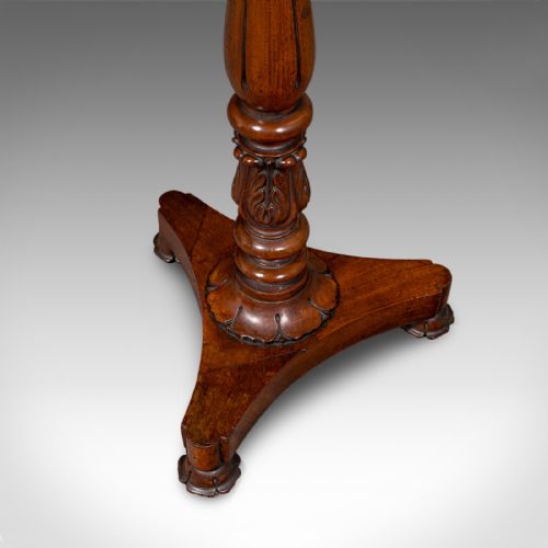 ANTIQUE JARDINIERE STAND ENGLISH WALNUT MARBLE PLANTER TABLE WILLIAM IV - ADDITIONAL PHOTO 8