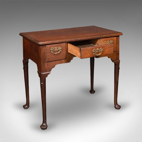 ANTIQUE CORRESPONDENCE TABLE ENGLISH LOWBOY WRITING DESK GEORGIAN C1780 - ADDITIONAL PHOTO 1