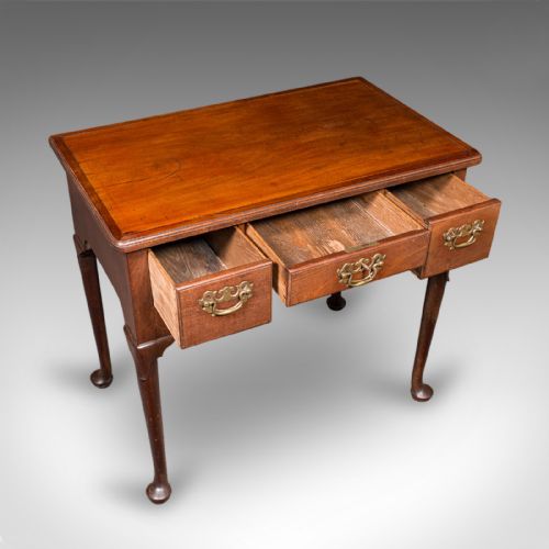 ANTIQUE CORRESPONDENCE TABLE ENGLISH LOWBOY WRITING DESK GEORGIAN C1780 - ADDITIONAL PHOTO 6
