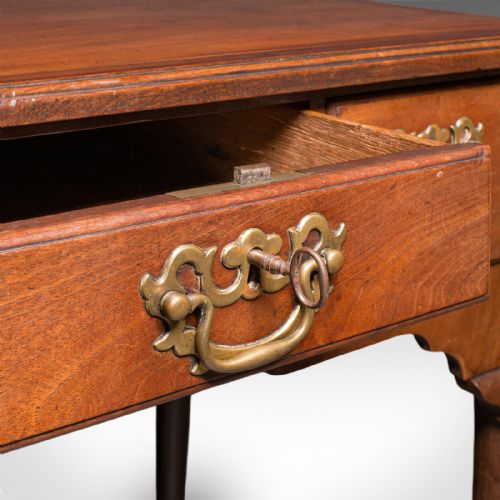 ANTIQUE CORRESPONDENCE TABLE ENGLISH LOWBOY WRITING DESK GEORGIAN C1780 - ADDITIONAL PHOTO 7