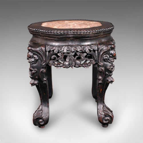 ANTIQUE LAMP TABLE ENGLISH EBONISED OCCASIONAL STOOL WINE STAND VICTORIAN - ADDITIONAL PHOTO 1