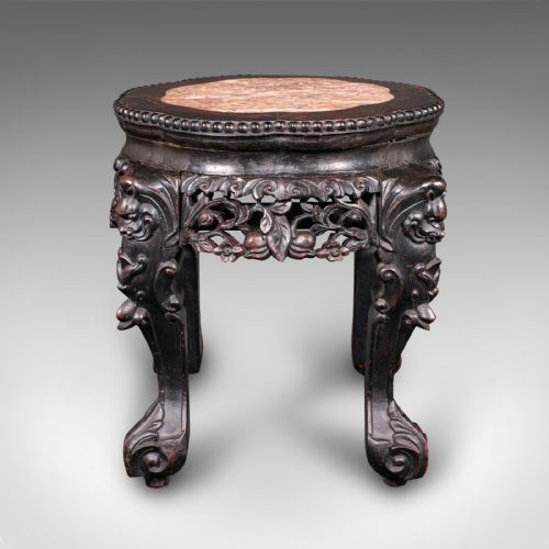 ANTIQUE LAMP TABLE ENGLISH EBONISED OCCASIONAL STOOL WINE STAND VICTORIAN - ADDITIONAL PHOTO 3