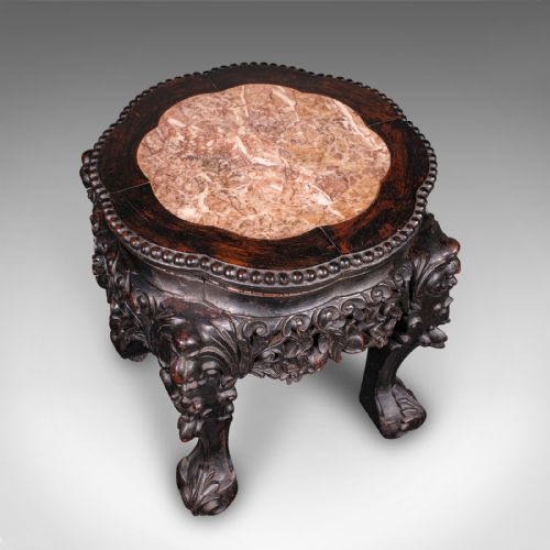 ANTIQUE LAMP TABLE ENGLISH EBONISED OCCASIONAL STOOL WINE STAND VICTORIAN - ADDITIONAL PHOTO 5