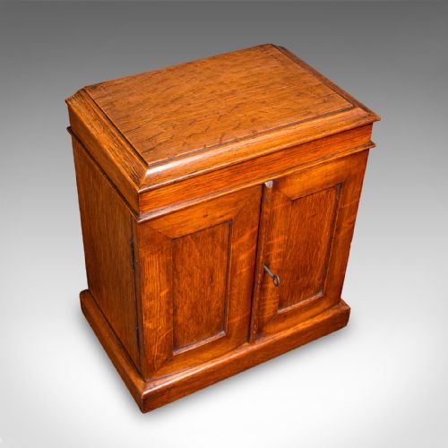 SMALL ANTIQUE SPECIMEN CASE ENGLISH OAK COLLECTORS CABINET VICTORIAN 1880 - ADDITIONAL PHOTO 7