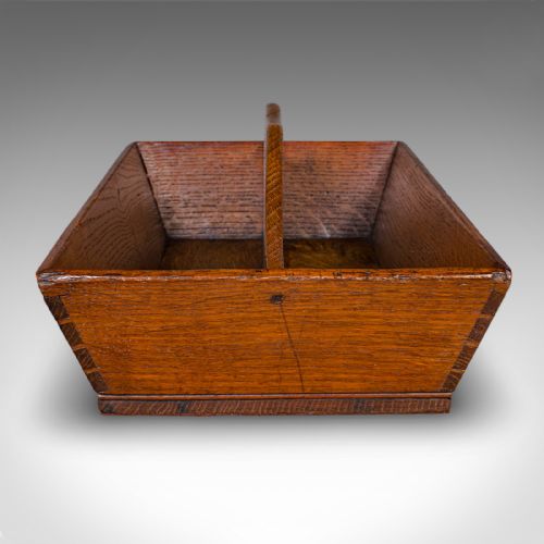 ANTIQUE HOUSEKEEPERS CARRY ENGLISH OAK CUTLERY TRAY TRUG WORK BOX GEORGIAN - ADDITIONAL PHOTO 2