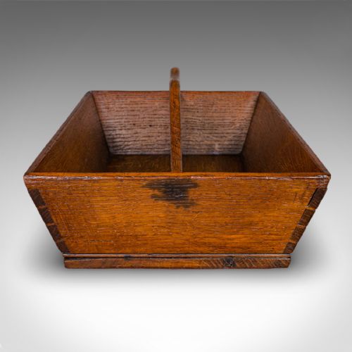 ANTIQUE HOUSEKEEPERS CARRY ENGLISH OAK CUTLERY TRAY TRUG WORK BOX GEORGIAN - ADDITIONAL PHOTO 4