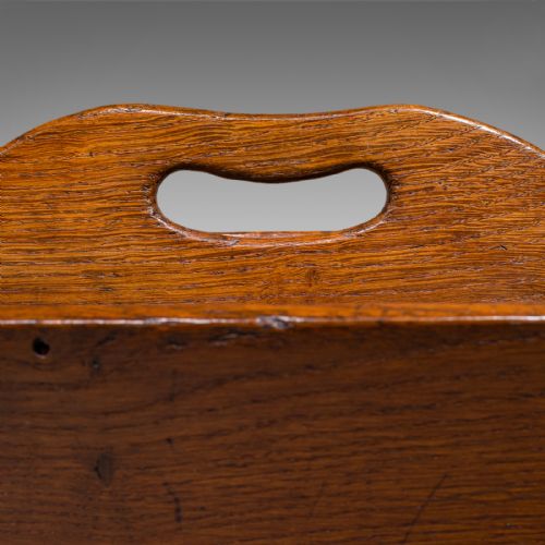 ANTIQUE HOUSEKEEPERS CARRY ENGLISH OAK CUTLERY TRAY TRUG WORK BOX GEORGIAN - ADDITIONAL PHOTO 7